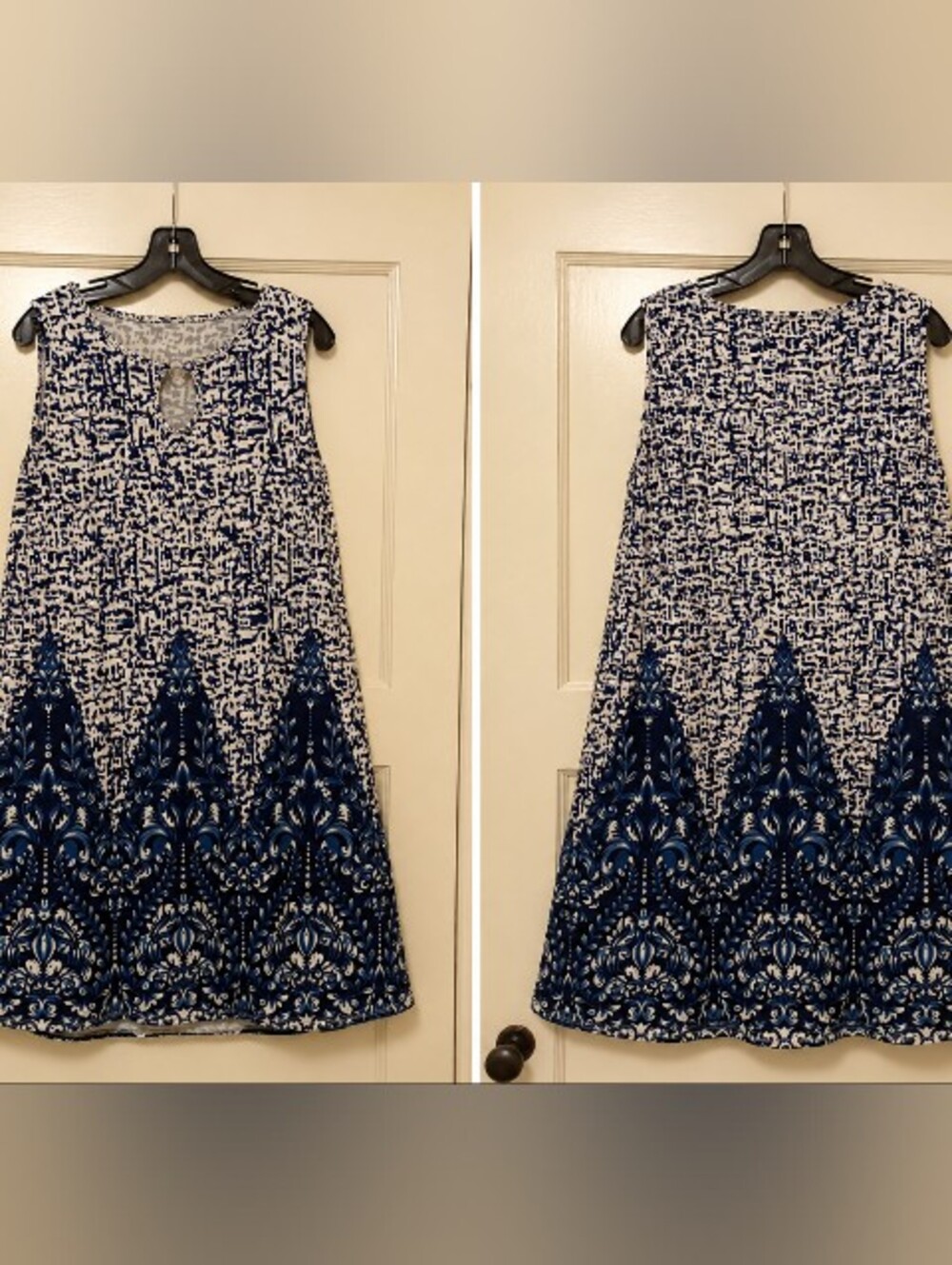 Bohemian Mediterranean Chic Resort Wear Paisley Border Print Tunic
